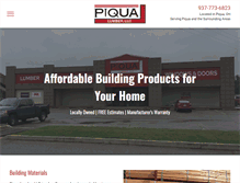Tablet Screenshot of piqualumber.com